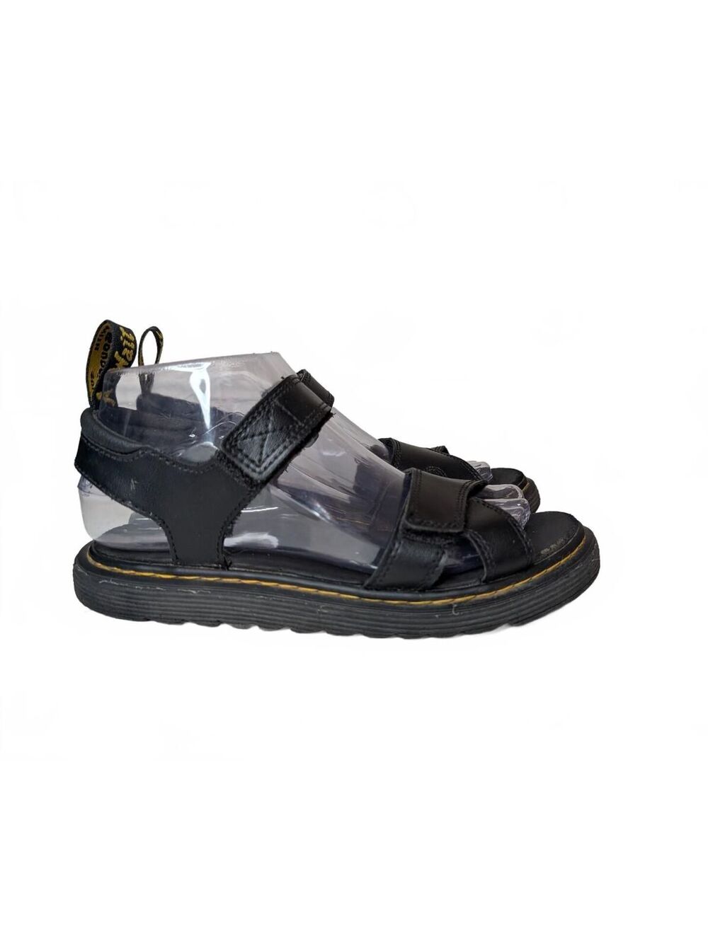 Dr. Martens Junior Vossie Leather Sandals Black Size 7 US